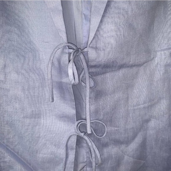 NWT Anthropologie Millie Capulet Linen Tie Blazer - Picture 4 of 6